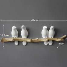 Load image into Gallery viewer, Resin birds figurine wall hooks decorative home decoration accessories key bag handbag coat rack holder wall hanger for clothes