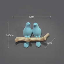 Load image into Gallery viewer, Resin birds figurine wall hooks decorative home decoration accessories key bag handbag coat rack holder wall hanger for clothes