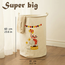 Load image into Gallery viewer, Tyvek laundry basket canvas Toy Storage Box Splice flexible veneer brown paper handbag burlywood Dirty clothes organizer Bin