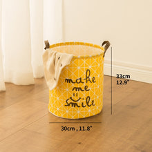 Load image into Gallery viewer, Tyvek laundry basket canvas Toy Storage Box Splice flexible veneer brown paper handbag burlywood Dirty clothes organizer Bin