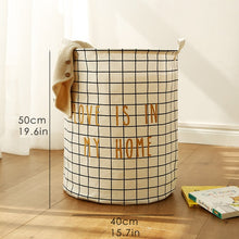 Load image into Gallery viewer, Tyvek laundry basket canvas Toy Storage Box Splice flexible veneer brown paper handbag burlywood Dirty clothes organizer Bin