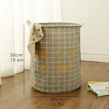 Load image into Gallery viewer, Tyvek laundry basket canvas Toy Storage Box Splice flexible veneer brown paper handbag burlywood Dirty clothes organizer Bin